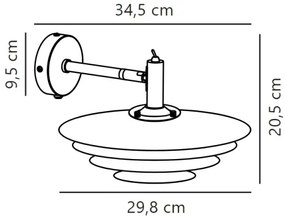 Nordlux - Fali lámpa BRETAGNE 1xG9/25W/230V antracit