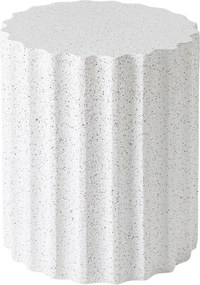 Tiaris kerek dohányzóasztal 41 cm - fehér terrazzo