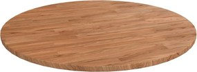 vidaXL világosbarna kezelt tömör tölgyfa kerek asztallap Ø80x1,5 cm