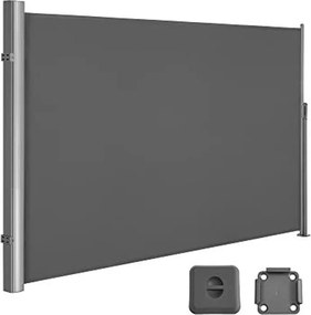 Oldalsó Napellenző, Kihúzható, 200 x 400 cm, Antracit