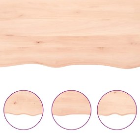 kezeletlen tömör fa asztallap 140x40x(2-6) cm