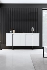 Luxe - fehér/fekete komód