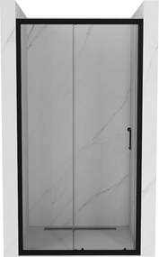 Mexen Apia  Zuhany ajtó csúszó   115 cm,  átlátszó ,  fekete - 845-115-000-70-00 Csúszó zuhany ajtó