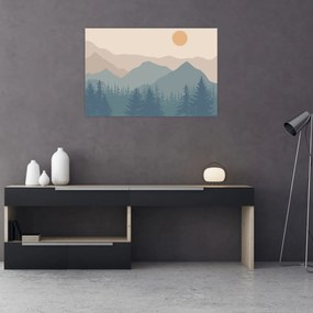 Kép - Türkiz hegység N⁰1 (90x60 cm)