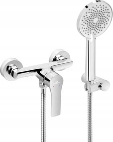 Fürdőszobai Zuhany Csaptelep Falra Szerelhető Sárgaréz Króm Diamond