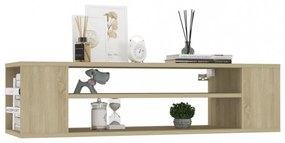 sonoma tölgy színű szerelt fa függő TV-szekrény 100x30x26,5 cm