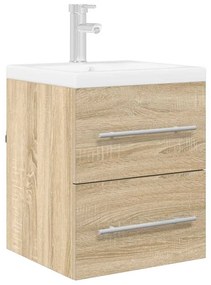 vidaXL Mosdókagyló szekrény Sonoma tölgy 38,5 x 41 x 48 cm Faanyag