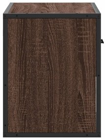barna tölgy színű szerelt fa és fém TV-szekrény 60x31x39,5 cm