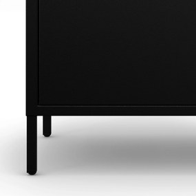 Fekete polcos fém szekrény lábakon – VITO Modern 800 x 1015 x 400 mm