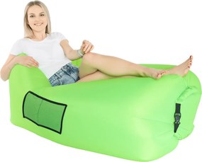 Felfújható babzsák/lazy bag, zöld, LEBAG