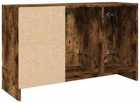 füstös tölgy színű szerelt fa mosdószekrény 90 x 29 x 55 cm