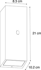 Fali lámpa rozsdabarna 2 fényű GU10 AR70 IP44 mozgásérzékelővel - Baleno