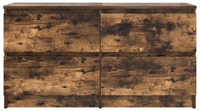 füstös tölgy színű szerelt fa TV-szekrény 100x35x54 cm