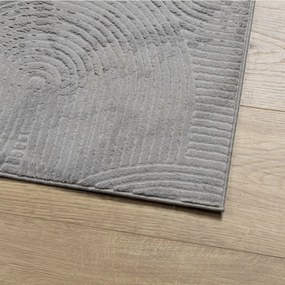 IZA szürke rövid szálú skandináv stílusú szőnyeg 140 x 200 cm