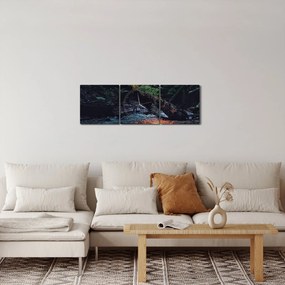Hegyi folyó képe (órával) (90x30 cm)