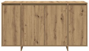 Tölgy Oldalszekrény Művészi tölgy Fa kompozit 135 x 41 x 75 cm