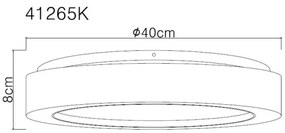 Globo 41265K - LED Mennyezeti lámpa LIAMI LED/24W/230V átm. 40 cm 4000K fehér