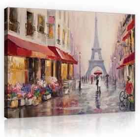 Párizsi utca, vászonkép, 60x40 cm méretben