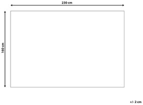 Fehér és szürke hosszú szálú szőnyeg 160 x 230 cm SEVAN Beliani