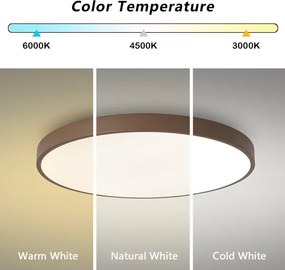 Brilagi - LED dimmelhető mennyezeti lámpa POOL LED/60W/230V 3000-6000K 60 cm barna+távirányító