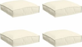 vidaXL Párna 4 pcs Krém 40 x 40 x 8 cm Oxford Szövet