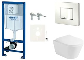 Fali WC szett GROHE előtétfalas szereléshez + Glacera Ava WC SIKOGRSAVA2S