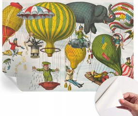 Fotótapéta Öntapadós Dekoratív Tapéta Léggömb utazás 312x219 cm