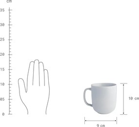 CASA NOVA bögre 400ml, 4 db-os készlet, világosszürke