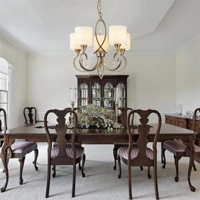 Searchlight 1605-5AB - Csillár láncon ALBERTO 5xE14/60W/230V