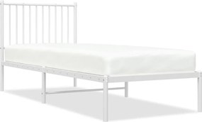 vidaXL fehér fém ágykeret fejtámlával 80x200 cm