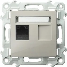 Számítógép aljzat szimpla, 5e kat. Kasmír Zafír Bézs Ospel