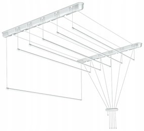 Erga, mennyezeti akasztó ruhaszárításhoz 6x100 cm, fehér, ERG-SEP-10SUSSUF6PP10