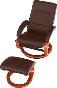 Relaxáló állítható fotel, sötétbarna, RYAN