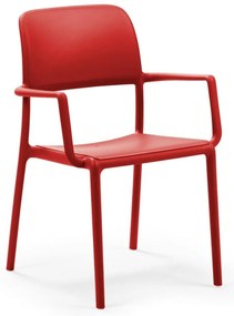 RIVA karfás kerti design szék, rosso