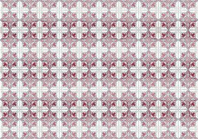 Fotótapéta Geometrikus virágok Rózsaszín-kék díszek 300x210 +ragasztó