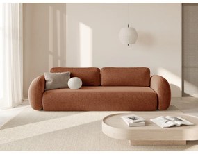 Téglavörös zsenília kinyitható-tárolóhelyes kanapé 262 cm Tonale – Cosmopolitan Design