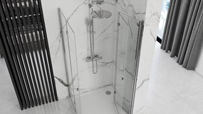Rea Fold N2 zuhanykabin összecsukható ajtóval 110 (ajtó) x 70 (ajtó), 6mm átlátszó üveg, króm profil, KPL-07449