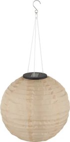 Globo 339700S Solar függőlámpa műanyag homokszínű matt, rozsdamentes acél, műanyag homokszínű, kábel PVC fehér, csúszókapcsoló, IP44, ø: 300mm, M: 550mm, tartozék: LED 0.5W 3V, 2700K
