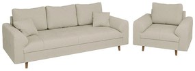 Bézs kordbársony kanapé 210 cm Ariella – Ropez