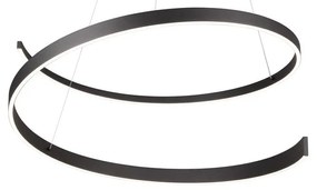 Fekete LED függőlámpa hangvezérléssel-mobil alkalmazás vezérléssel, fém búrával ø 75 cm Cinardi – CINQUE