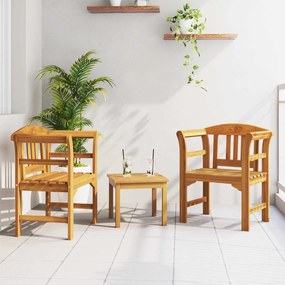 vidaXL Kerti rózsa fotel szett 3 pcs Tömör Akácfa