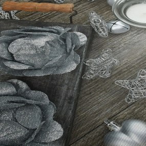 Kép - ezüst karácsonyi dekoráció (90x60 cm)