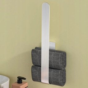 Fali törölközőtartó öntapadós rozsdamentes acél fürdőszoba 38cm