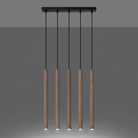 Sollux SL.1269 - Csillár zsinóron PASTELO 5xG9/8W/230V fa