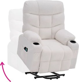 Állítható masszázs fotel, fehér, HUDSON
