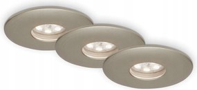 Briloner 3x Led süllyesztett lámpa 1,8 W, átmérő 4,5 cm, matt nikkel, IP44