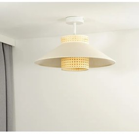 Duolla - Felületre szerelhető csillár RIO RATTAN 1xE27/15W/230V átm. 45 cm bézs/rattan