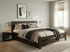 PARIS magasított ágy 180x200 cm, diófa Ágyrács: Léces ágyrács, Matrac: Deluxe 10 cm matrac