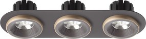 RENDL SHARM R III zápustná hnědá/perleťová zlatá 230V LED 3x10W 24° 3000K