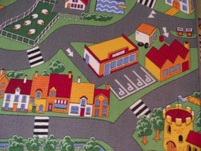 Masina színes autós gyerekszőnyeg 200 x 300 cm